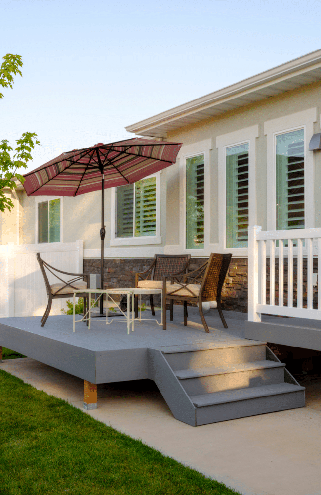 elevated porch